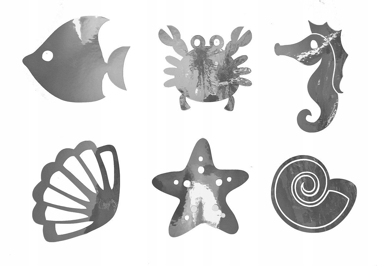 Naklejki lustrzane morskie rybki dekor