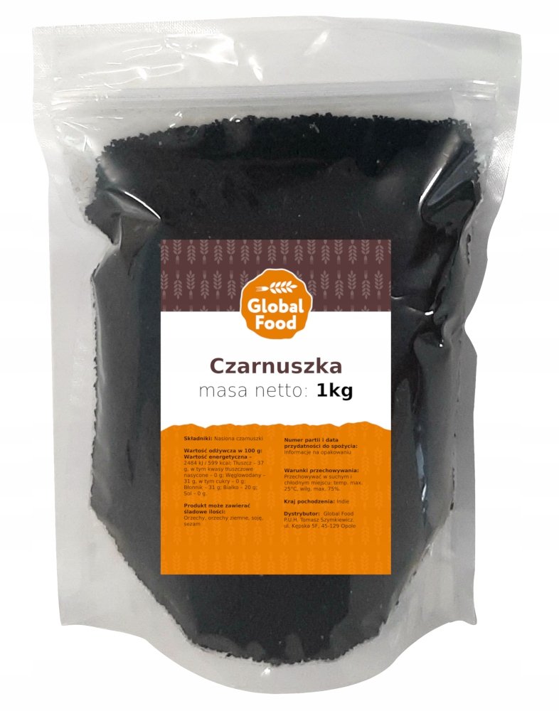 CZARNUSZKA NASIONA KMIN CZARNY KMINEK GLOBAL FOOD 1KG 1000G