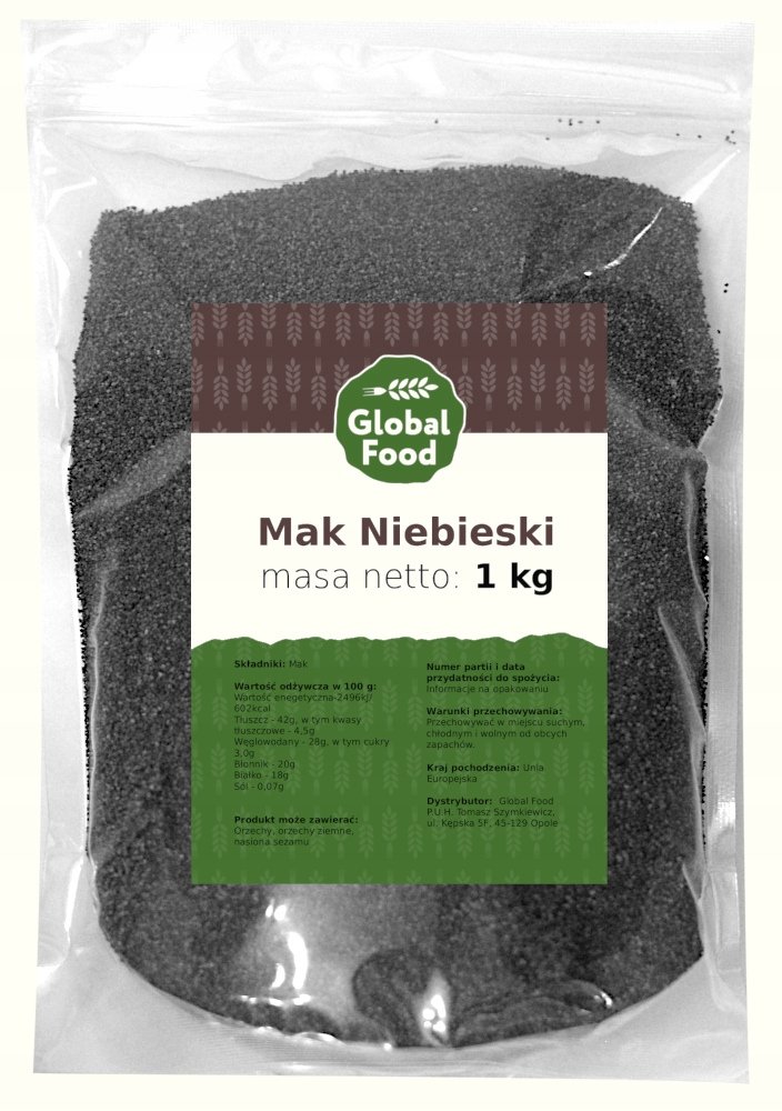 MAK NIEBIESKI NASIONA GLOBAL FOOD 1KG 1000G