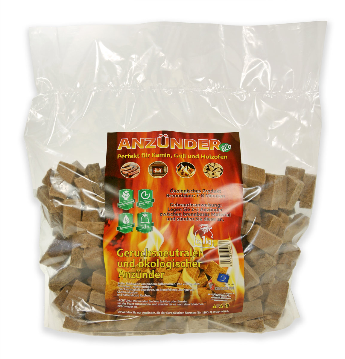 Podpałka ekologiczna wełna drzewna 1 kg.
