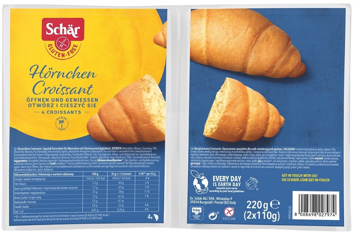 Schar Rogaliki Croissant bezglutenowe 220g - Schär