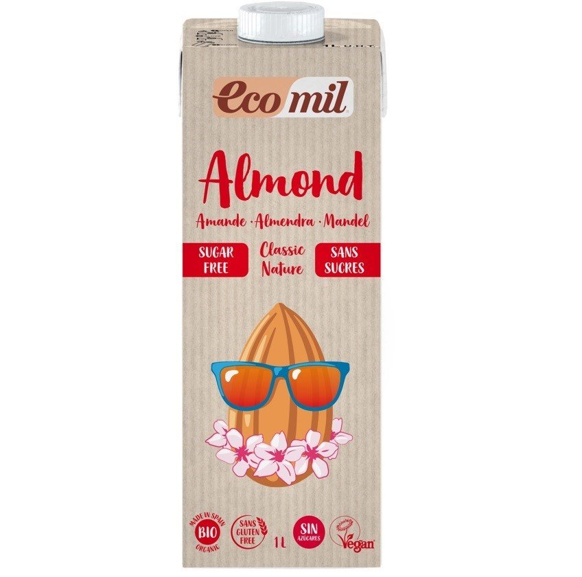 Ecomil Napój migdałowy Classic bez cukru BIO 1 l 8428532192420