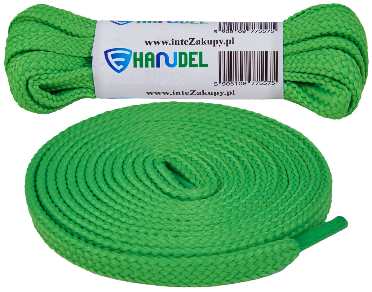 Sznurówki Sznurowadła Jasno zielone płaskie 90cm