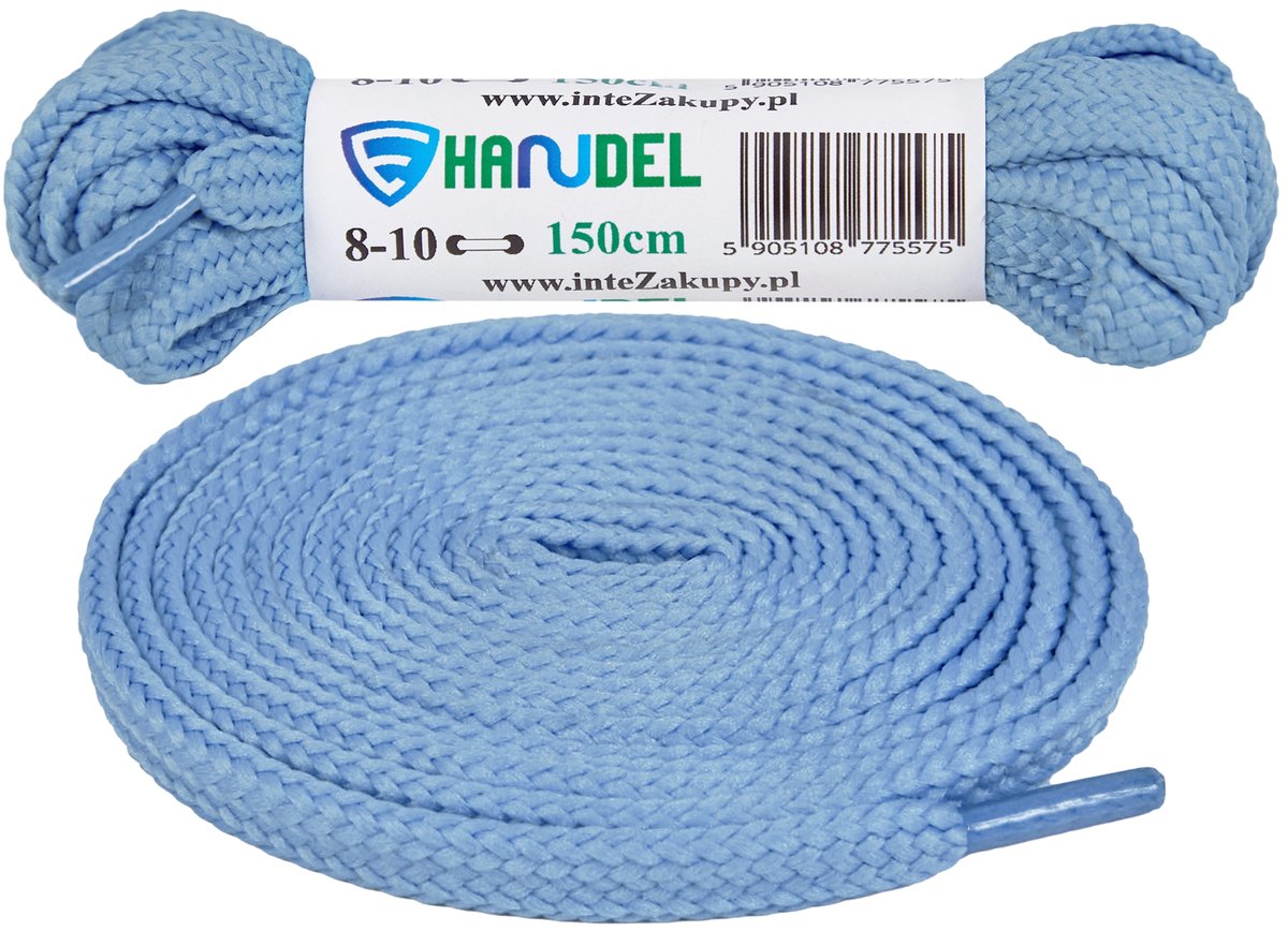 Sznurówki Sznurowadła Błękitne płaskie 90cm