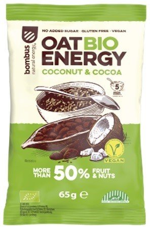 BOMBUS BIO Owsianka kokos - kakao bezglutenowa BIO 65 g BOMBUS