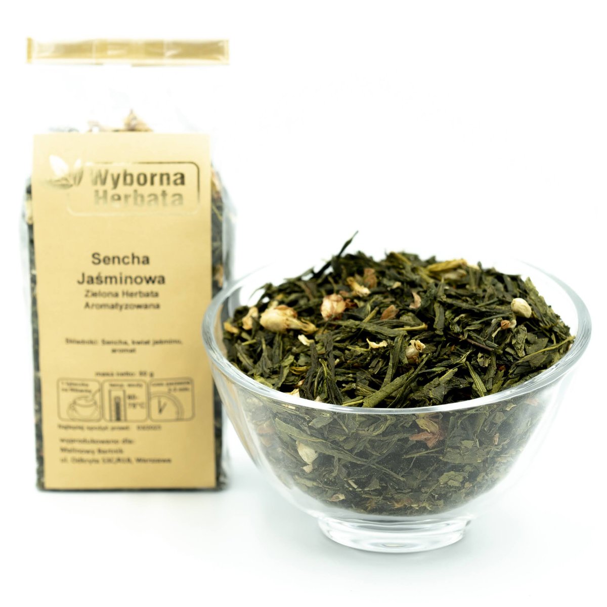 SENCHA JAŚMINOWA (50 g) - AROMAT JAŚMINU!