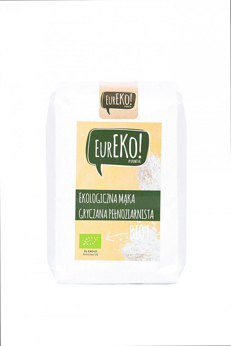 Mąka gryczana pełnoziarnista BIO 500 g Eureko 5908249972377