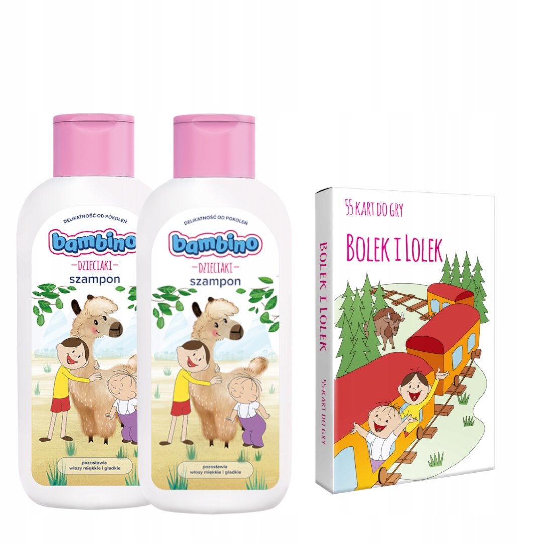 Bambino DZIECIAKI Szampon Alpaka 400ml *2 + karty do gry