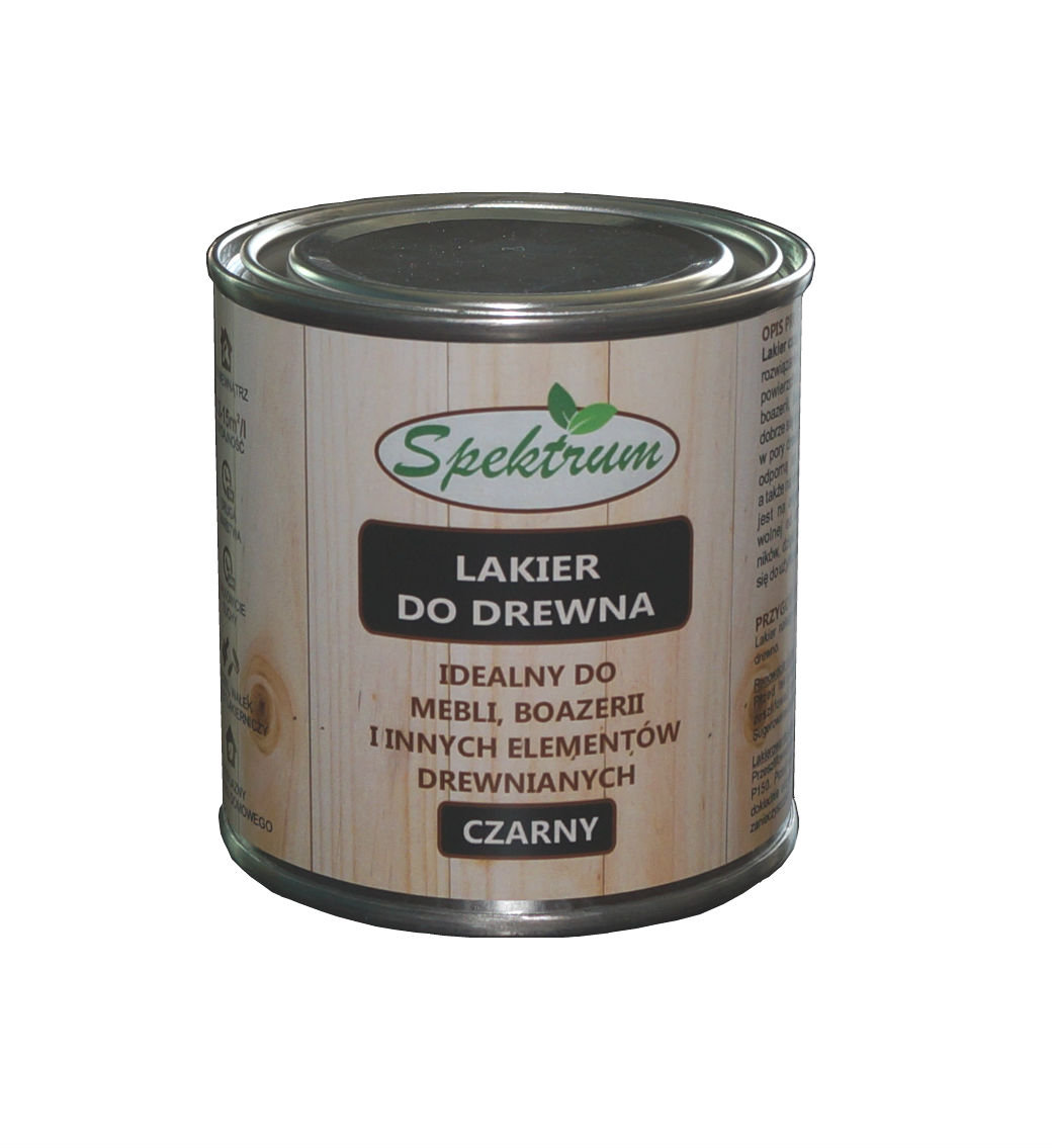 Lakier do drewna SPEKTRUM czarny 250ml