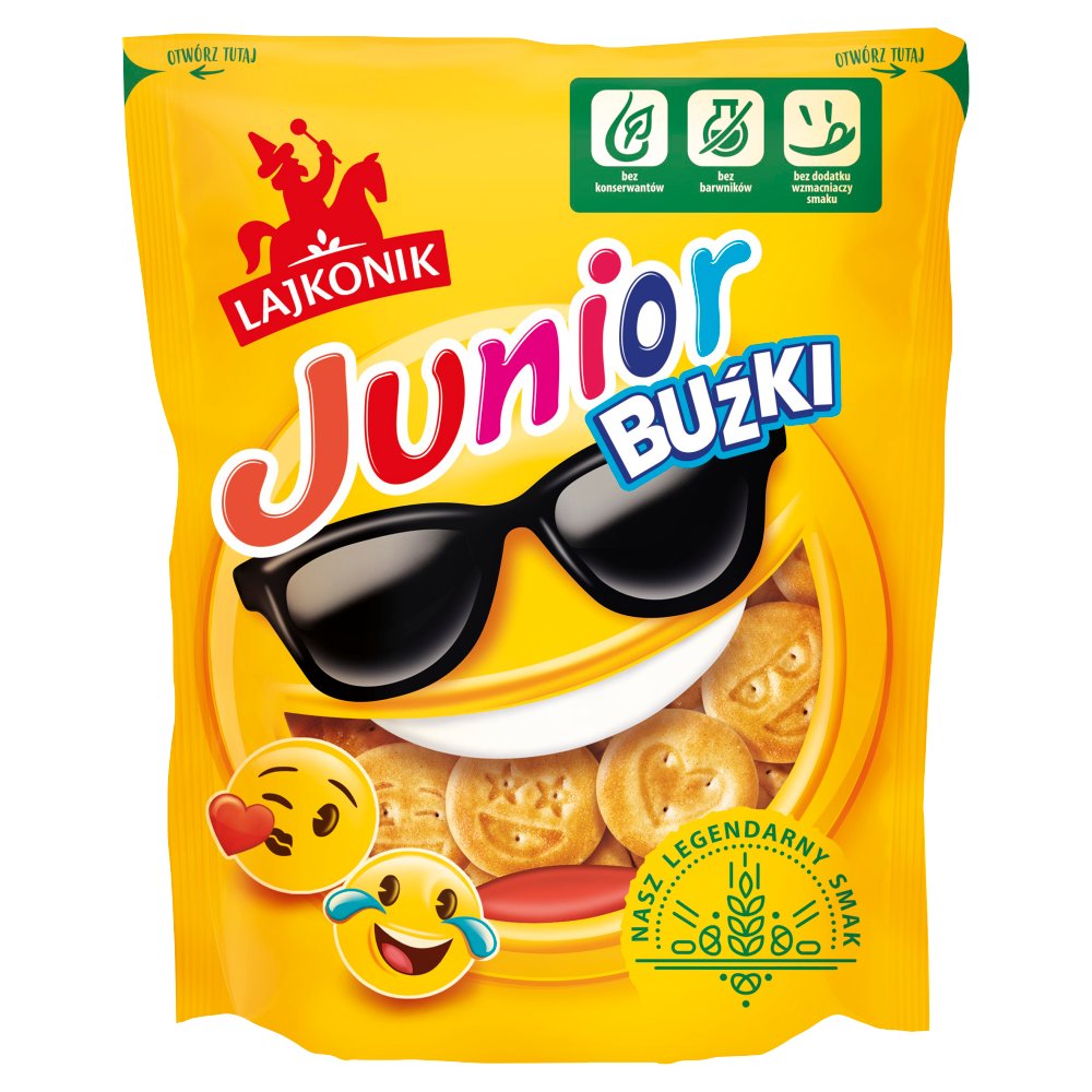 Lajkonik Junior Krakersy słodko-słone buźki 90 g