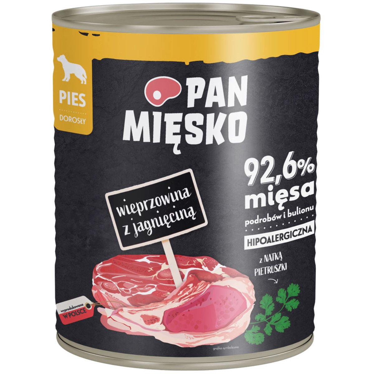 Pan Mięsko karma mokra psa wieprzowina z jagnięciną 800g