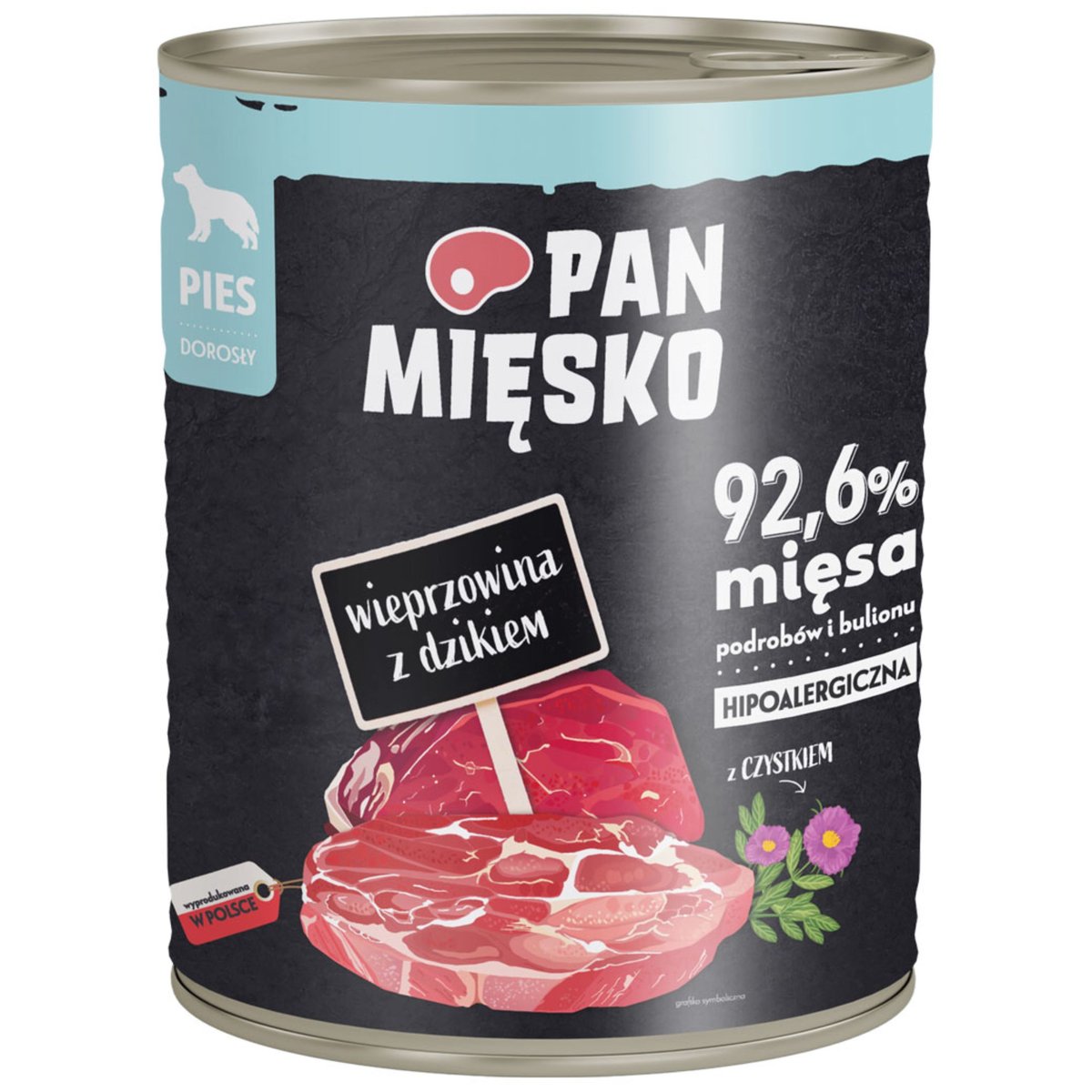 Pan Mięsko karma mokra dla psa wieprzowina z dzikiem 800g