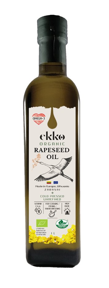 Olej rzepakowy VIRGIN OMEGA-3 BIO 1 l Ekko