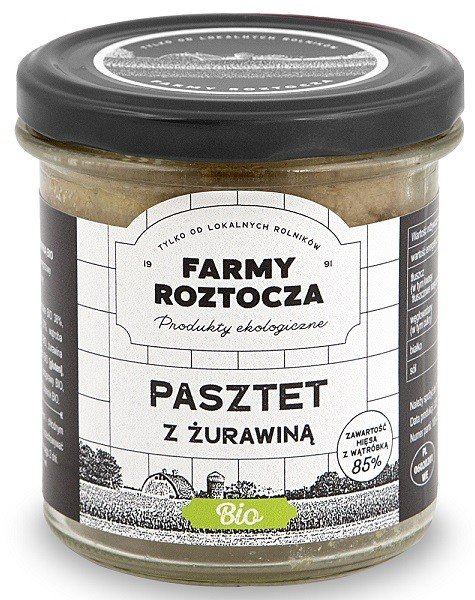 Farmy Roztocza Pasztet z żurawiną BIO 180 g Farmy Roztocza