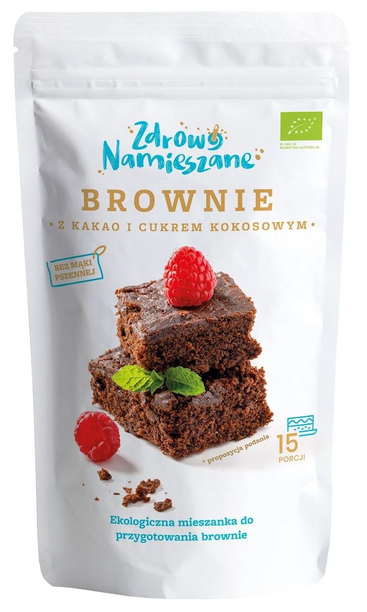 Zdrowo Namieszane Brownie z kakao i cukrem kokosowym Zdrowo Namiesza