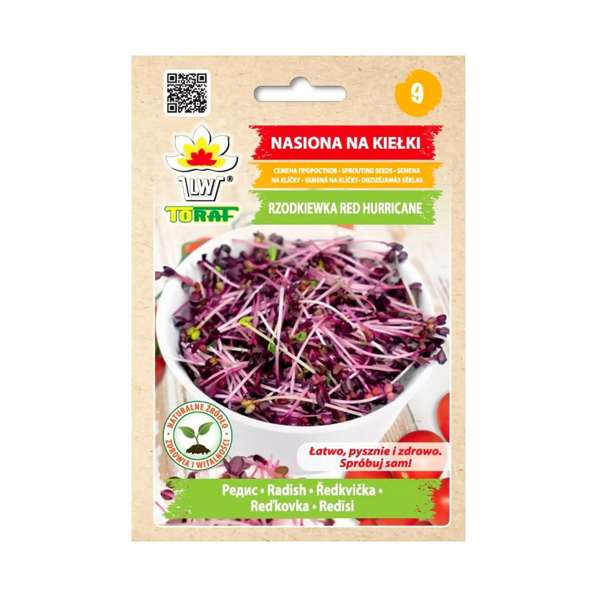 Toraf Nasiona na kiełki RZODKIEWKA RED PURPLE 1 kg Nas000060