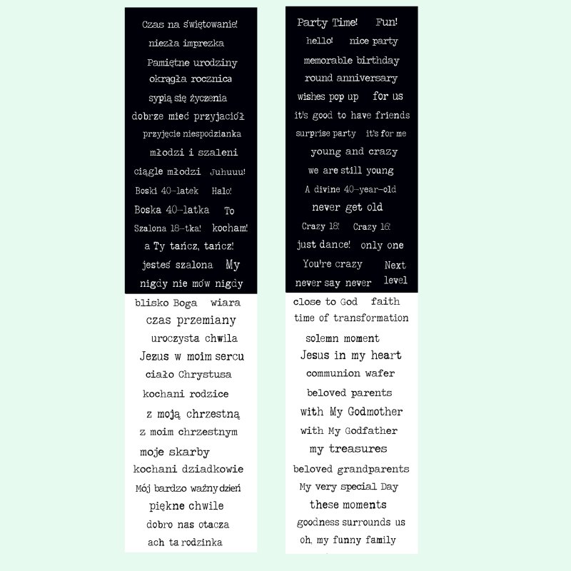 Napisy do wycinania ZoJu Design - LET'S CELEBRATE 1 15x30