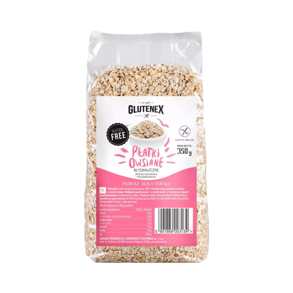 GLUTENEX Płatki owsiane błyskawiczne bezglutenowe