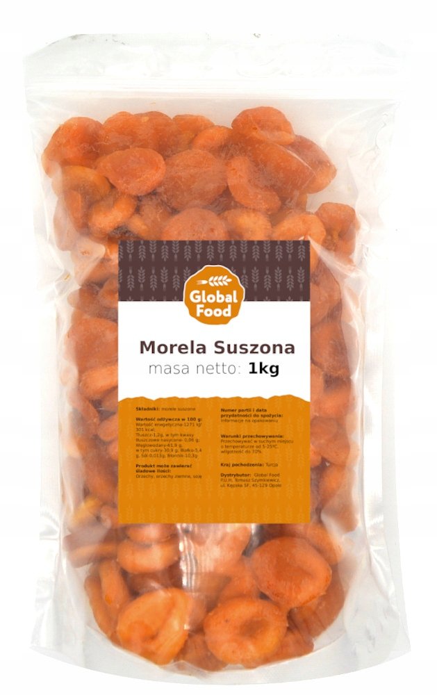 MORELE SUSZONE JASNE GLOBAL FOOD 1kg 1000g