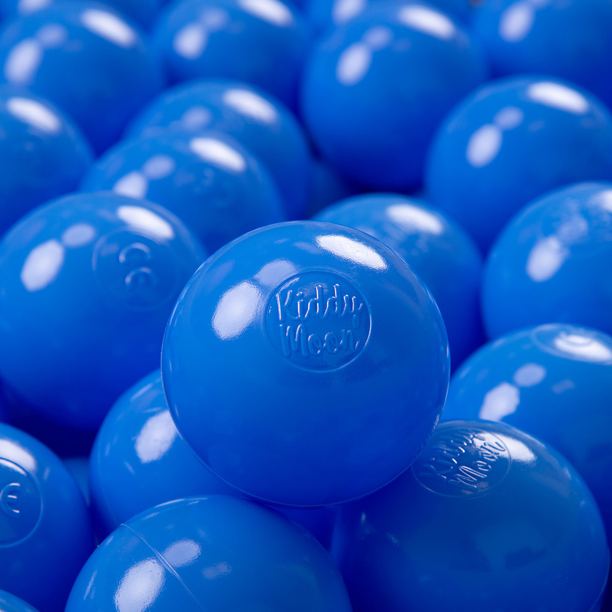 KiddyMoon Plastikowe piłeczki 7cm niebieski 50 Zabawka zestaw kulek