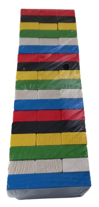 Drewniane klocki konstrukcyjne chwiejącą wieża kolory