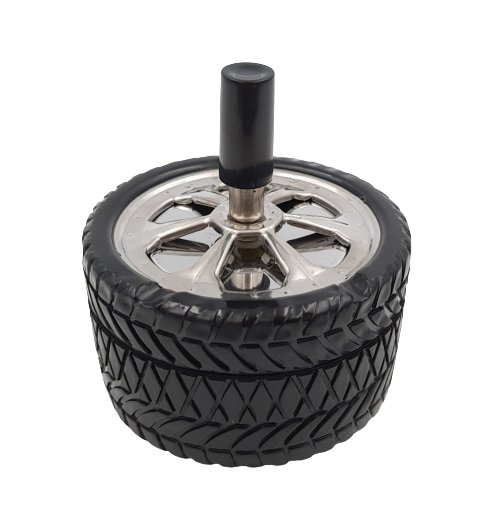 Popielniczka w kształcie koła zamykana obrotowa