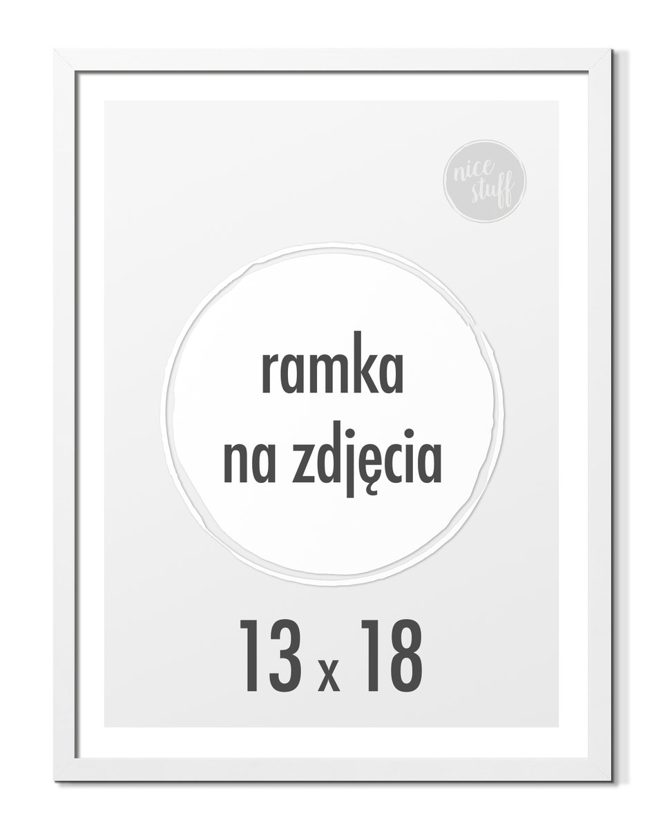 Ramka na zdjęcia 13x18 cm B6 Ramki 18x13 biała stojąca z nóżką
