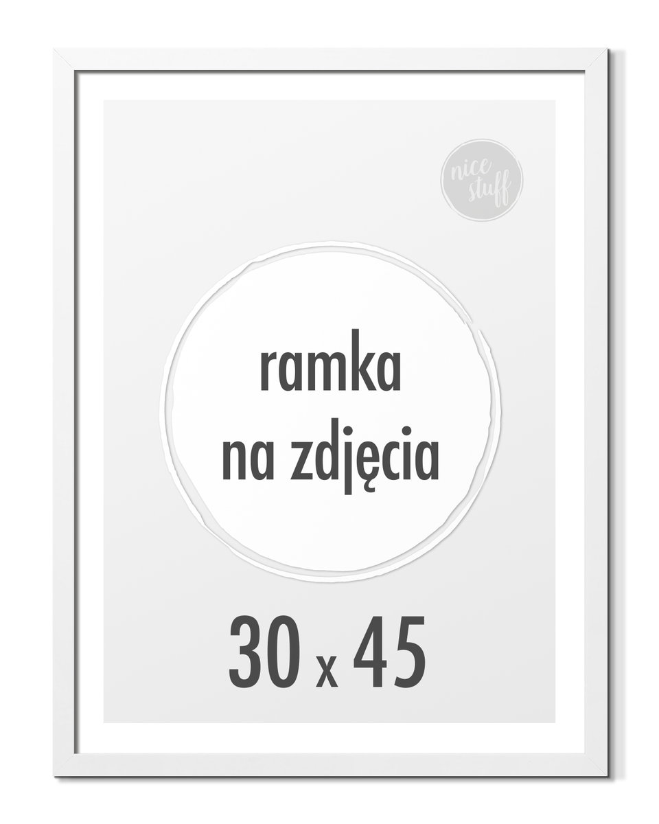 Ramka na zdjęcia 30x45 cm Ramki foto 45x30 biała