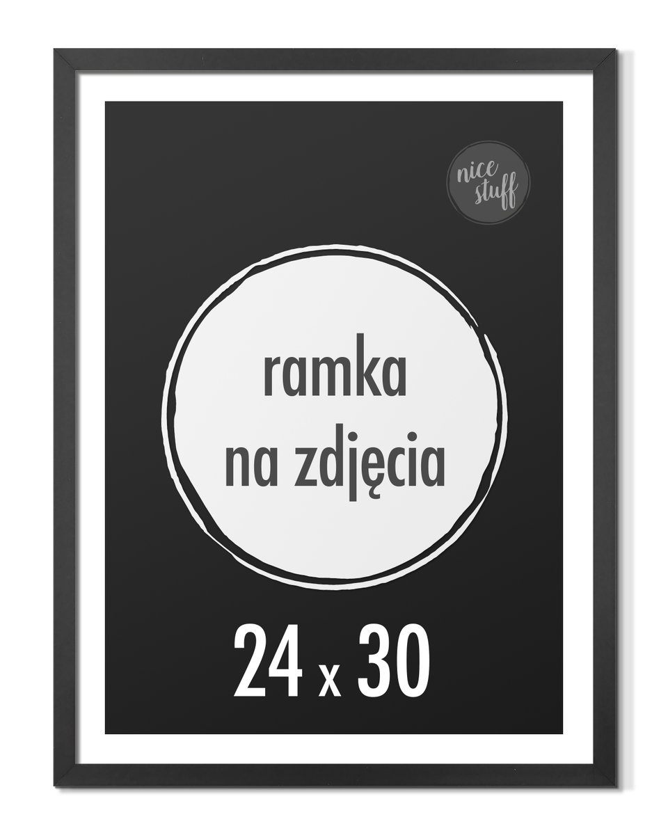 Ramka na zdjęcia 24x30 cm Foto Ramki 30x24 czarna