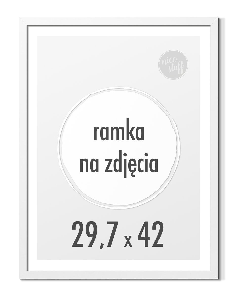 Ramka na zdjęcia 29,7x42 cm A3 Ramki 42x29,7 biała