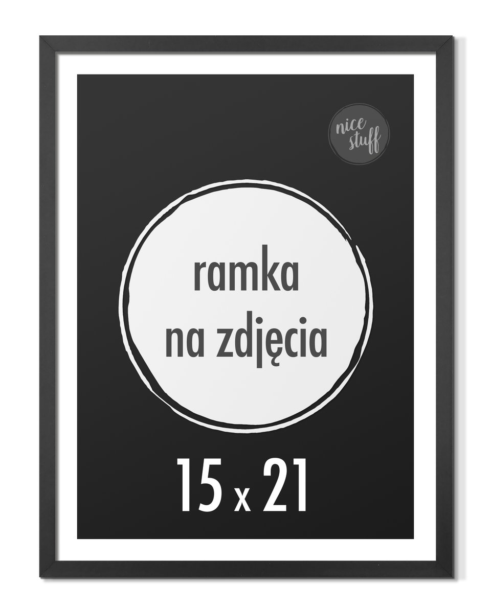 Ramka na zdjęcia 15x21 cm A5 Ramki 21x15 czarna stojąca z nóżką