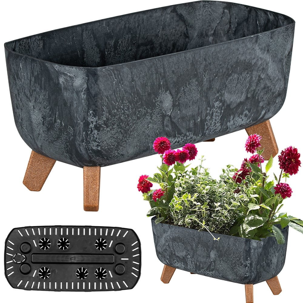 Doniczka GRACIA CASE BETON EFFECT - antracytowy  DGCL400E-S433 Prosperplast
