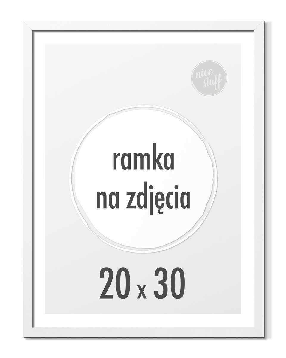 Ramka na zdjęcia 20x30 cm Ramki 30x20 biała stojąca z nóżką