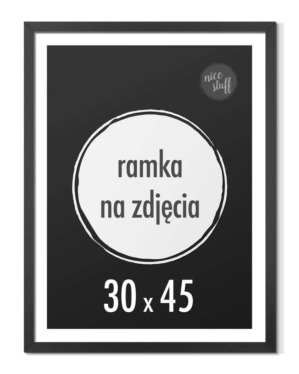 Ramka na zdjęcia 30x45 cm Ramki foto 45x30 czarna