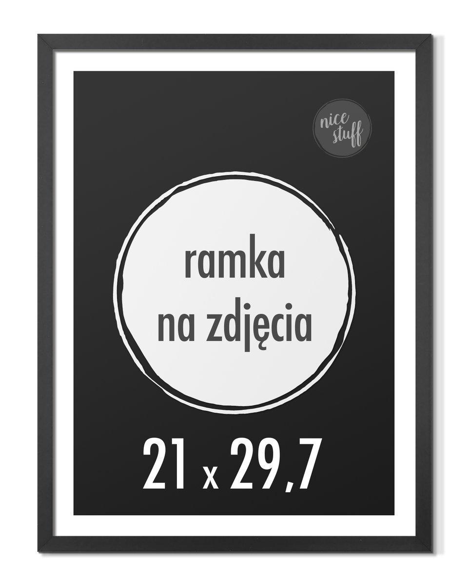 Ramka na zdjęcia 21x29,7 cm A4 Ramki 29,7x21 czarna stojąca z nóżką