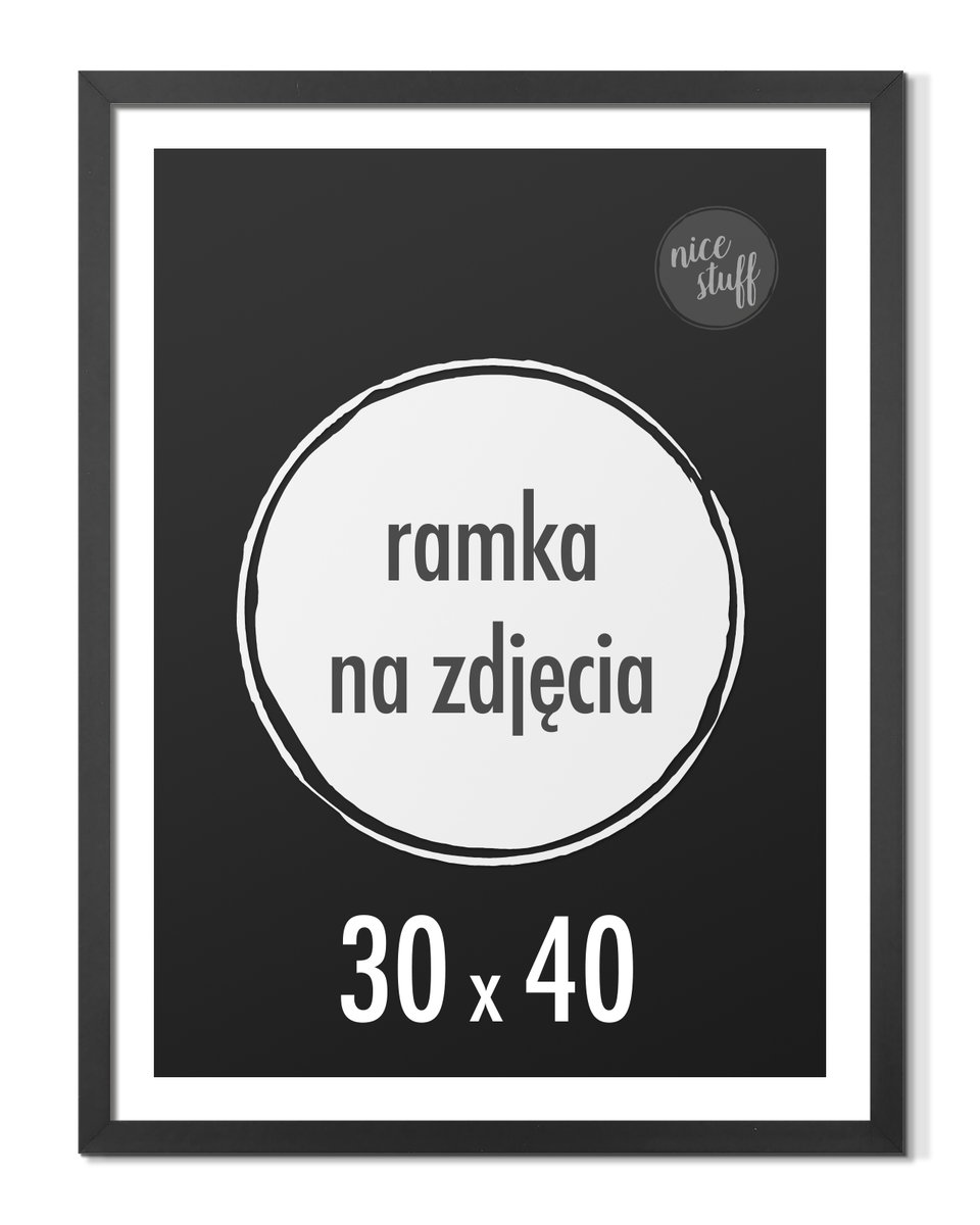 Ramka na zdjęcia 30x40 cm Ramki foto 40x30 czarna