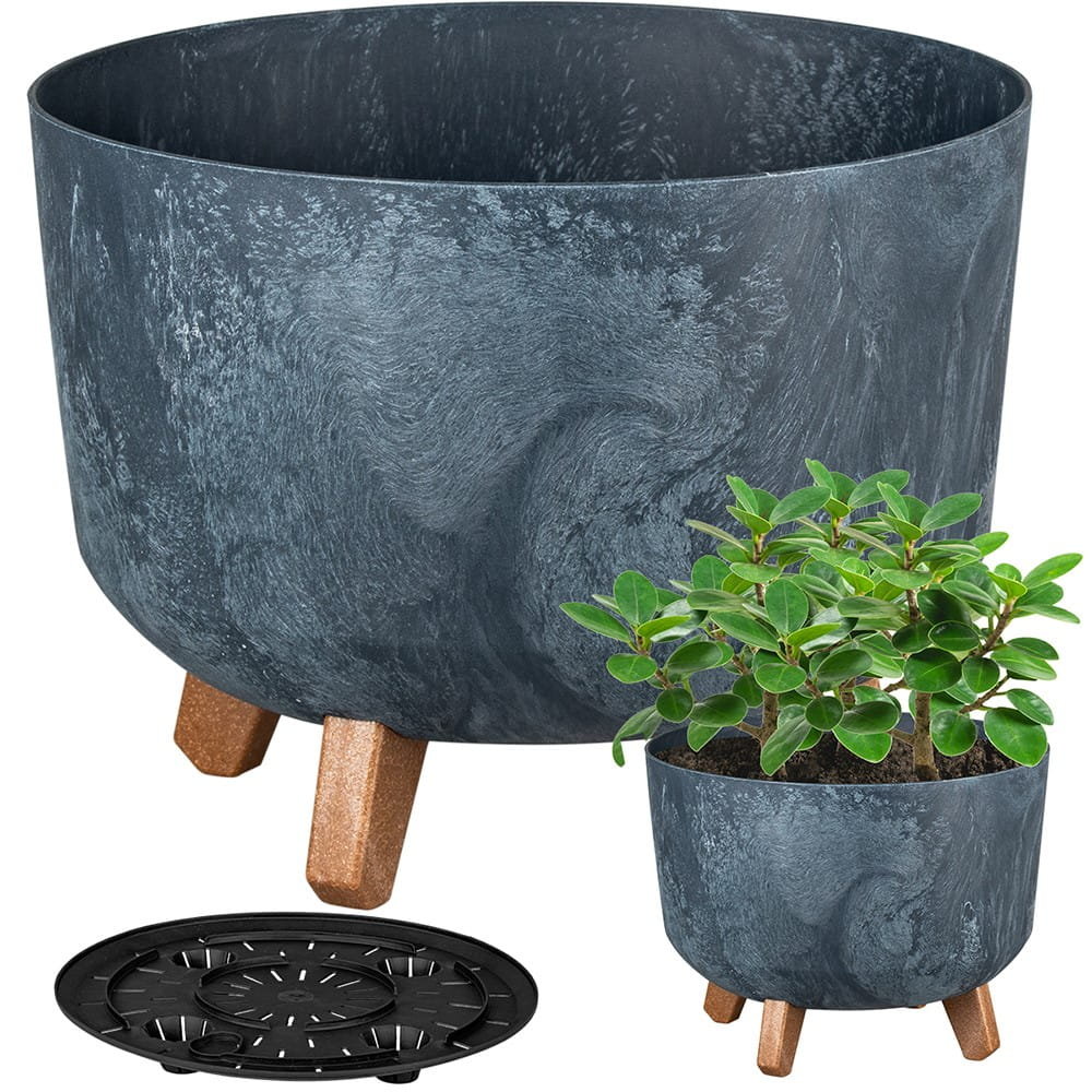 Doniczka GRACIA STANDARD BETON EFFECT - antracytowy DGRL240E-S433 Prosperplast