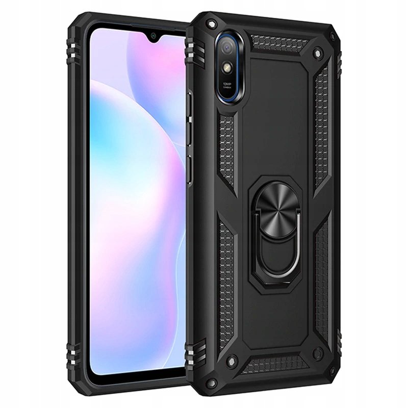 Etui Pancerne Ring Case Do Xiaomi Redmi 9A + Szkło