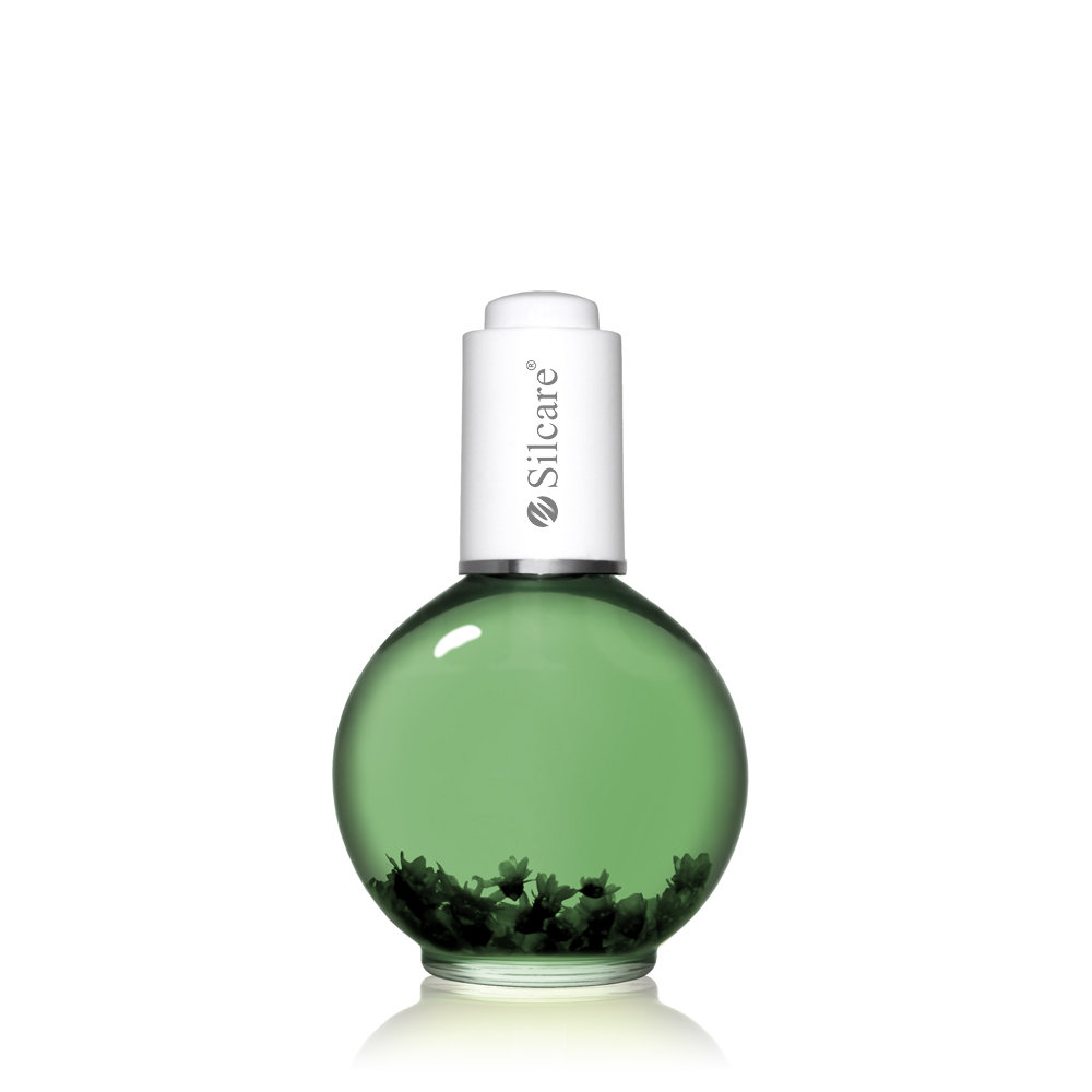 Silcare OLIWKA DO PAZNOKCI KIWI DEEP GREEN 75ML Z KWIATAMI