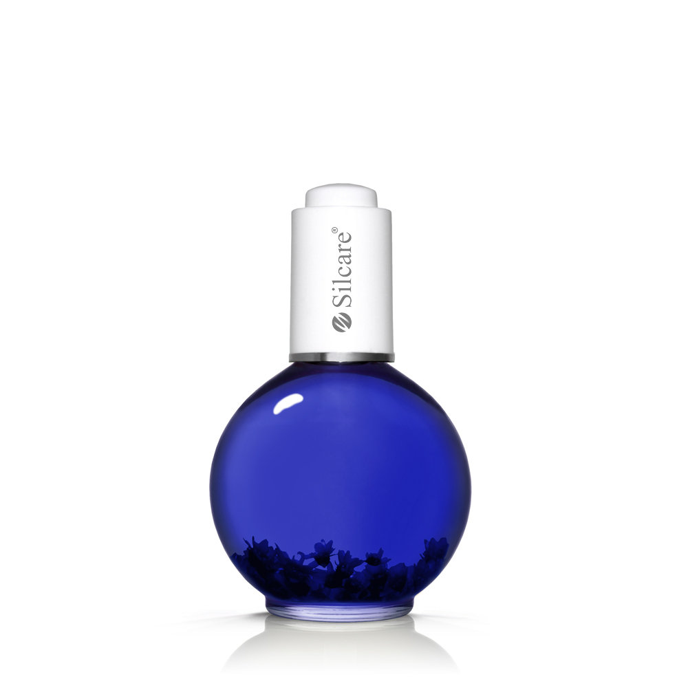 Silcare OLIWKA DO PAZNOKCI VANILLA SKY BLUE 75ML Z KWIATAMI