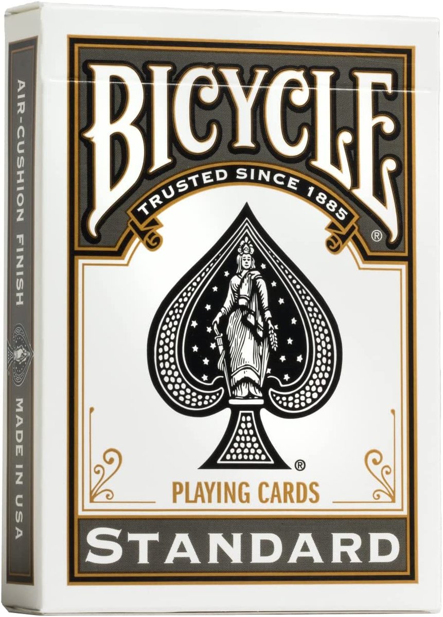 Bicycle STANDARD Back BLACK - karty klasyczne (rewers czarny)
