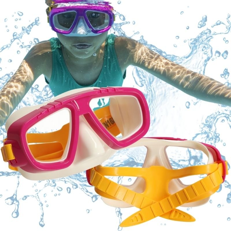 BESTWAY 22011 Okulary maska do pływania nurkowania różowe 3+