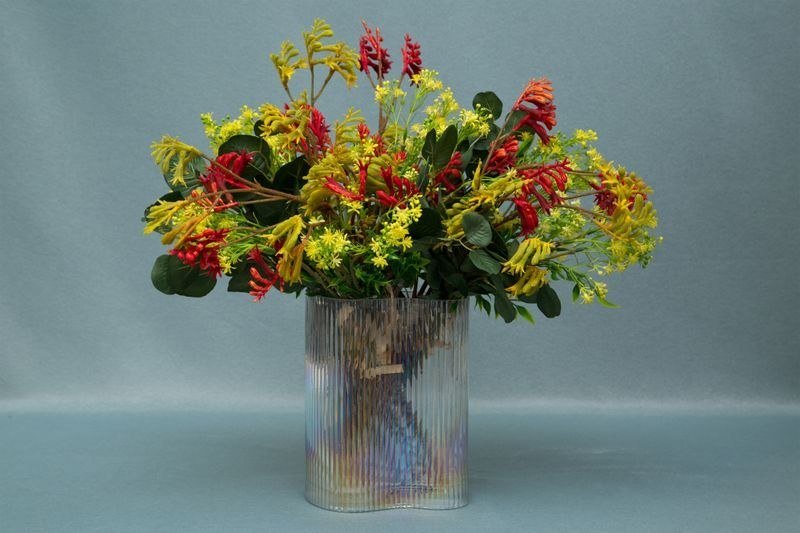 KWIAT NATU 221 DŁ. 75 CM DŁ. Z KWIATAMI 40 CM DŁ. KWIAT 6 CM ŻÓŁTY