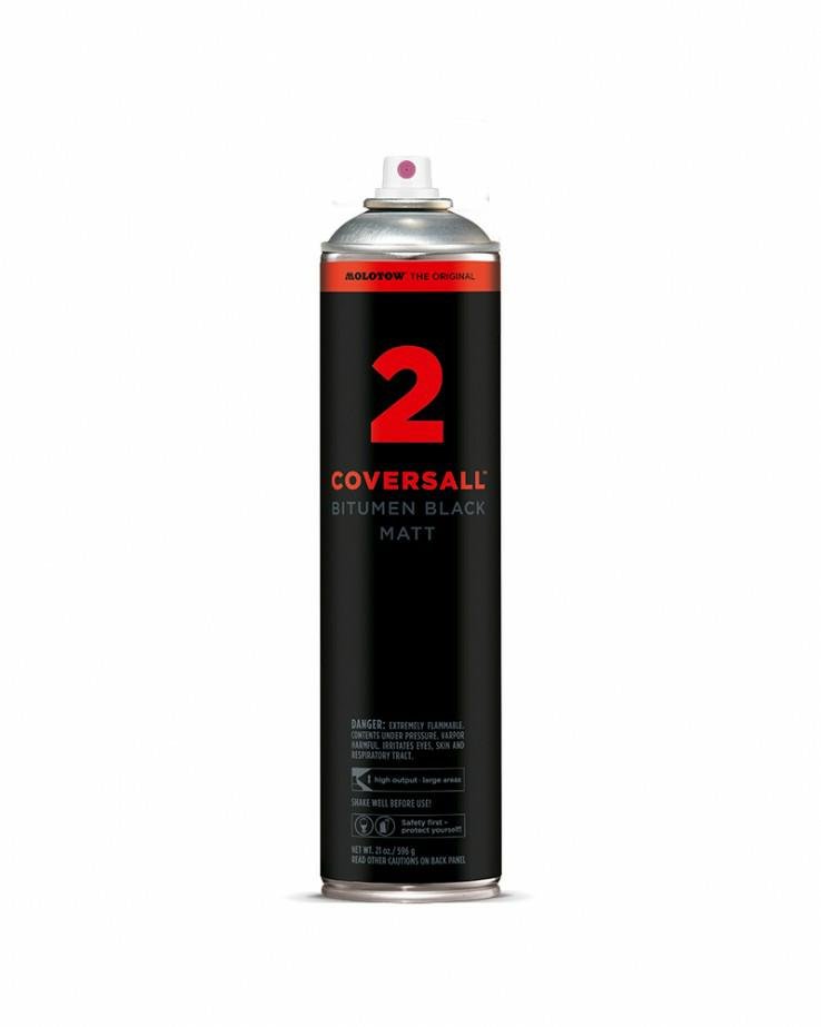 MOLOTOW COVERSALL 2 Farba bitumiczna     matowa czerń 600ml