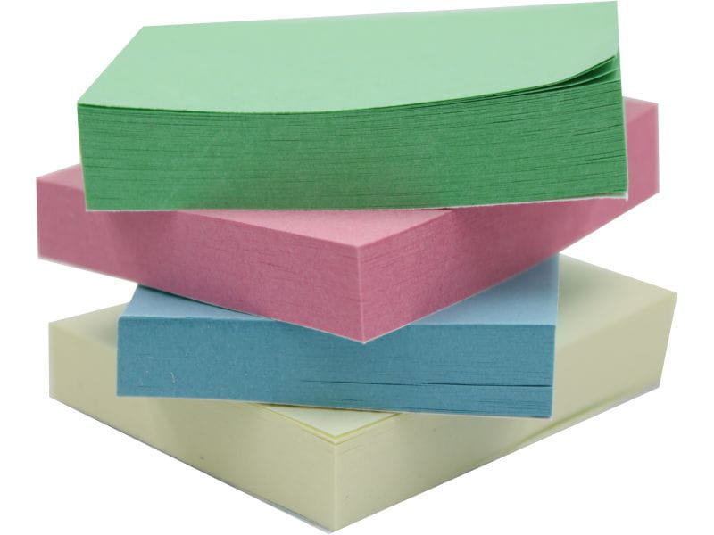 Global Notes 5654  88box Informacja Nature notatki przyczepności 75 X 75 MM, pakowane po 100 arkuszy Pro elektryczny, 12 bloki w recykling Box z recyklingu, żółty/niebieski/zielony/różowy 4044355772454