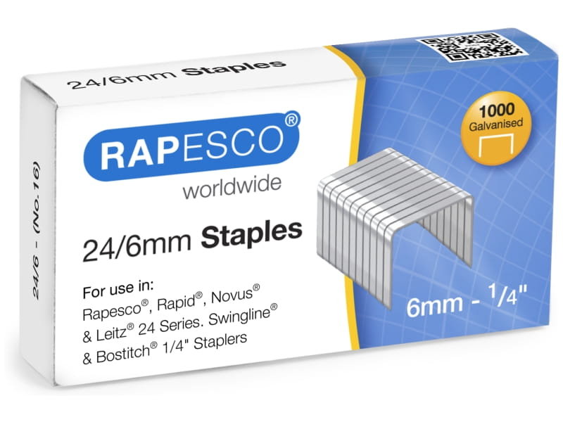 Rapesco Zszywki 24/6 opakowanie 1000 szt