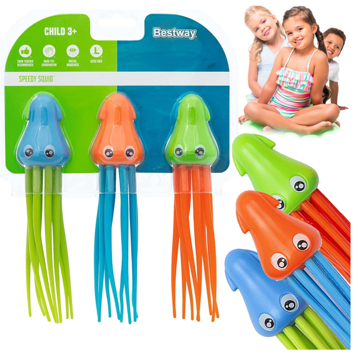OŚMIORNICZKI DO NURKOWANIA W BASENIE BESTWAY 3SZT D808
