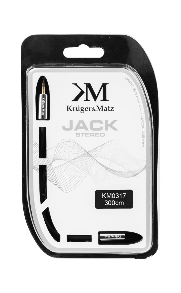 Kruger&Matz Kabel wtyk - gniazdo jack 3.5 stereo 3.0m AP_152704
