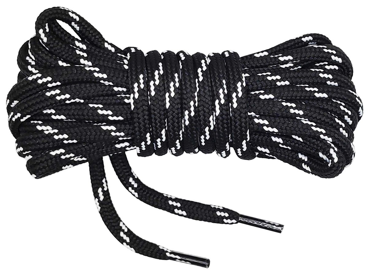 Sznurówki Sznurowadła trekkingowe Czarno-Białe 120cm