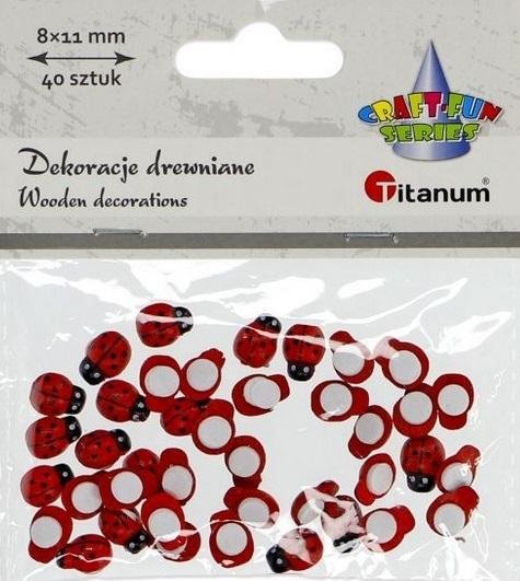 Titanum Dekoracje samoprzylepne 3D biedronki 8x11mm 40szt - Titanum